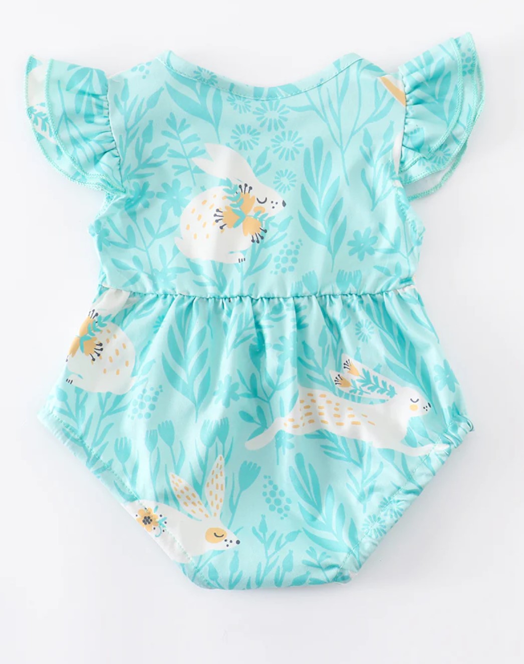 Blue Bunny Bow Romper