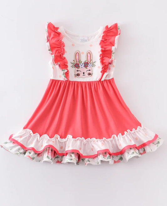 Pink Rabbit Ruffle Dress