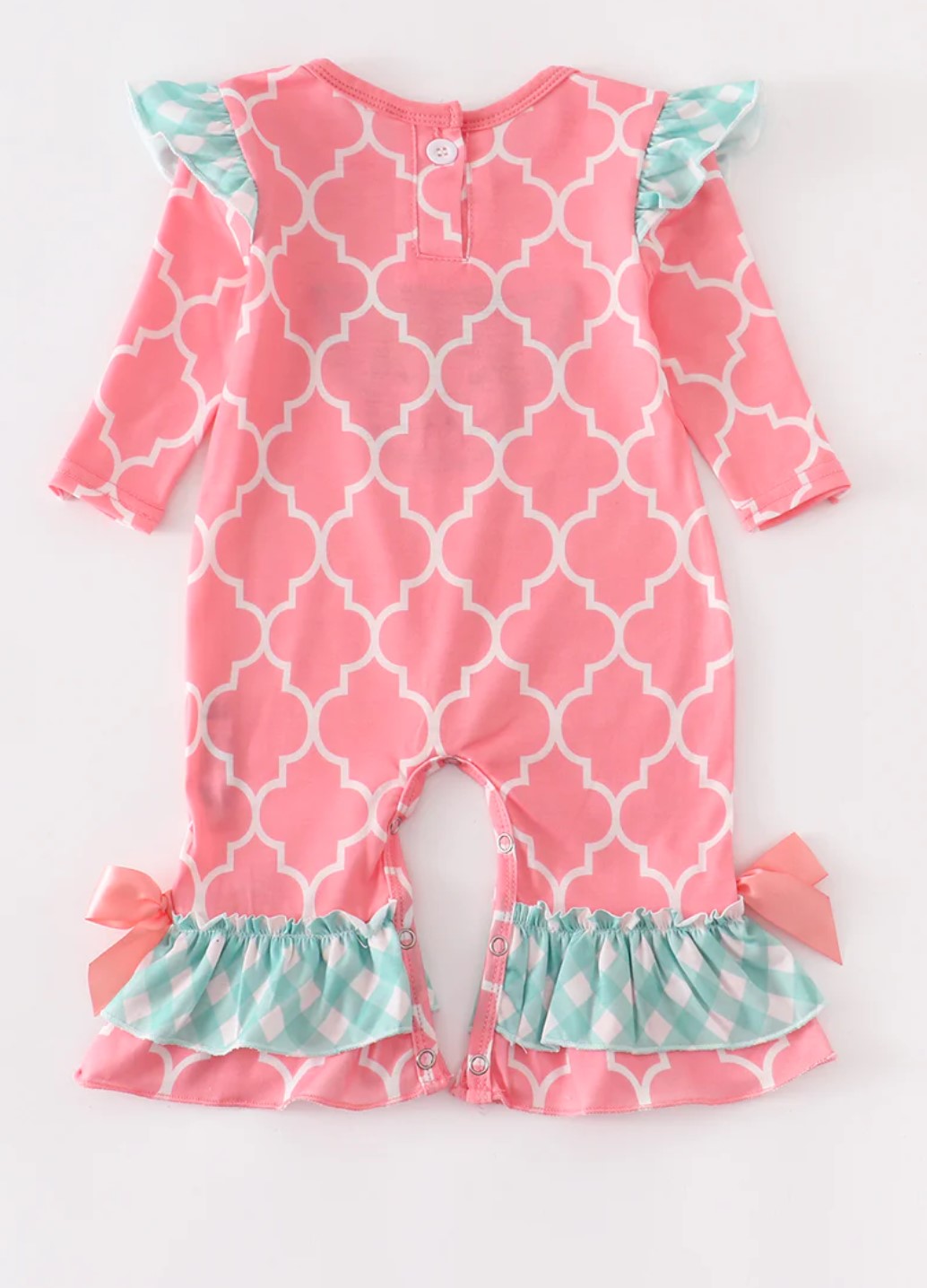 Pink Pig Bow Romper