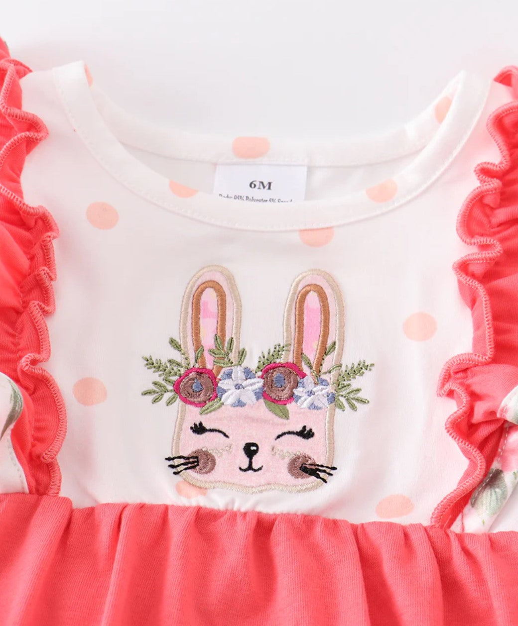 Pink Rabbit Ruffle Romper