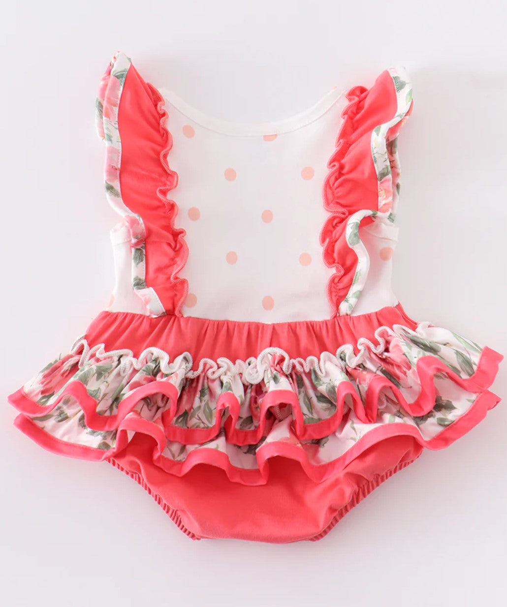 Pink Rabbit Ruffle Romper