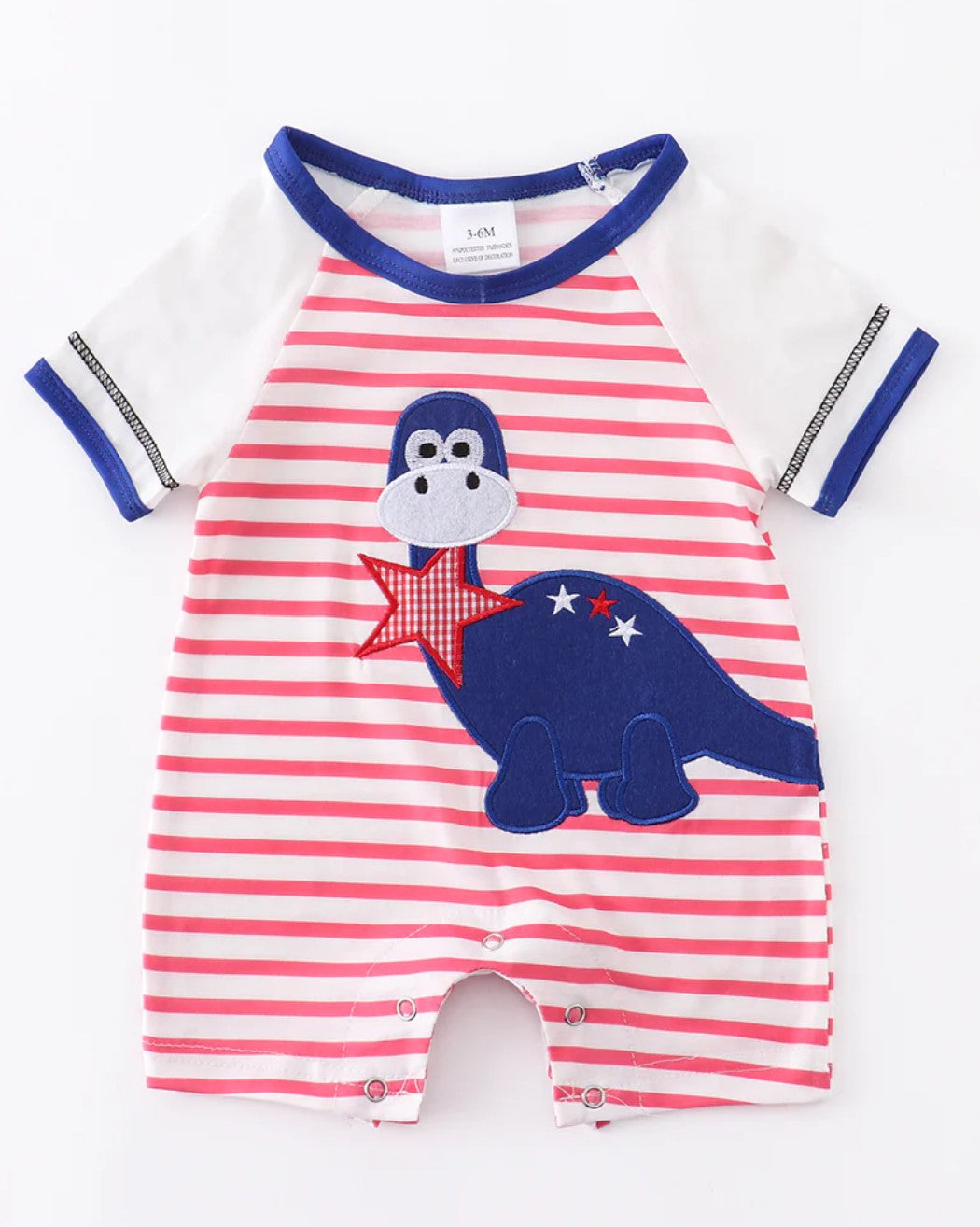 Patriotic Dinosaur Romper