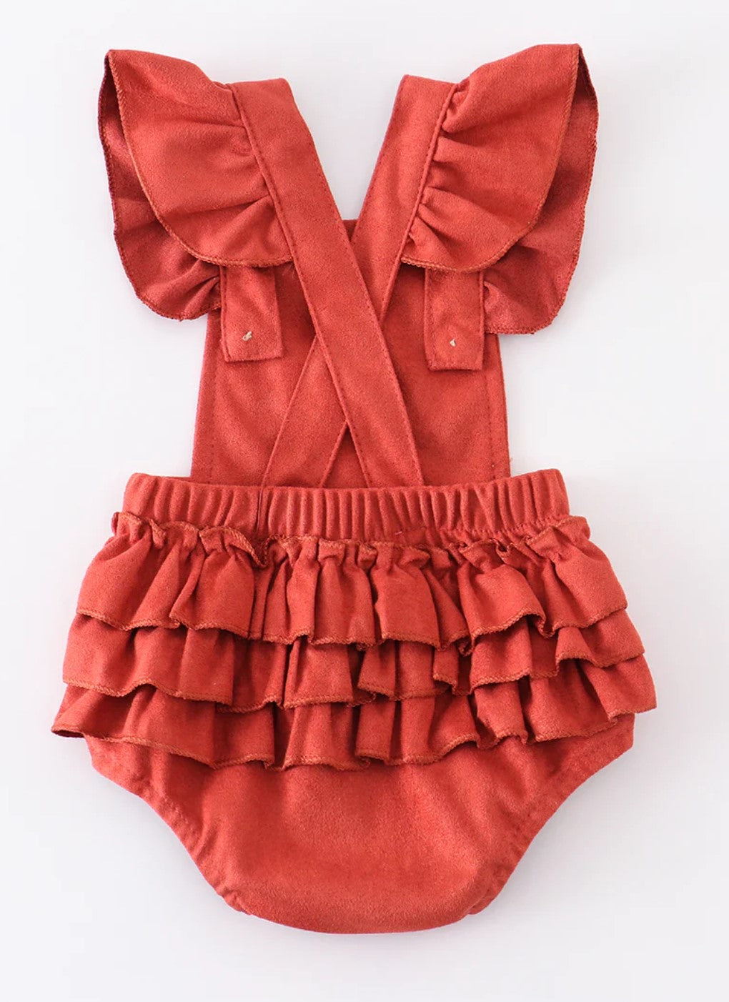 Suede Ruffle Jumper - Raspberry