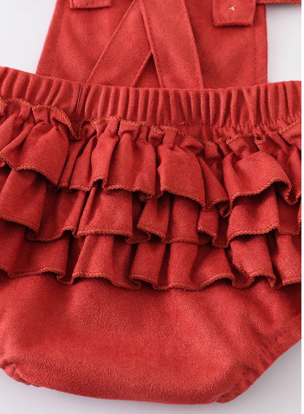 Suede Ruffle Jumper - Raspberry